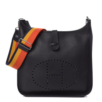 Hermes Taurillon Clemence Amazone Evelyne III GM Bleu Nuit 1 of 10
