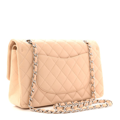 Chanel Lambskin Quilted Medium Double Flap Beige 5 of 27