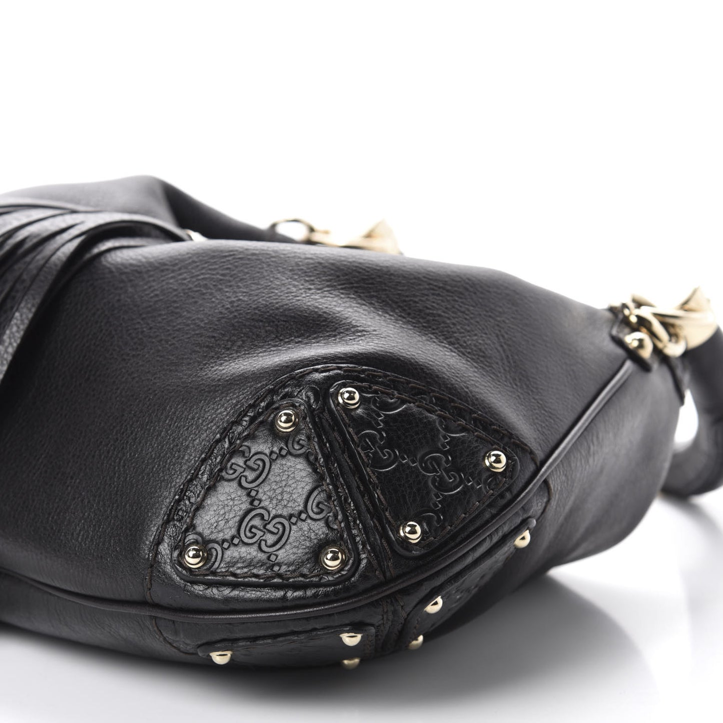 Calfskin Medium Indy Top Handle Hobo Black