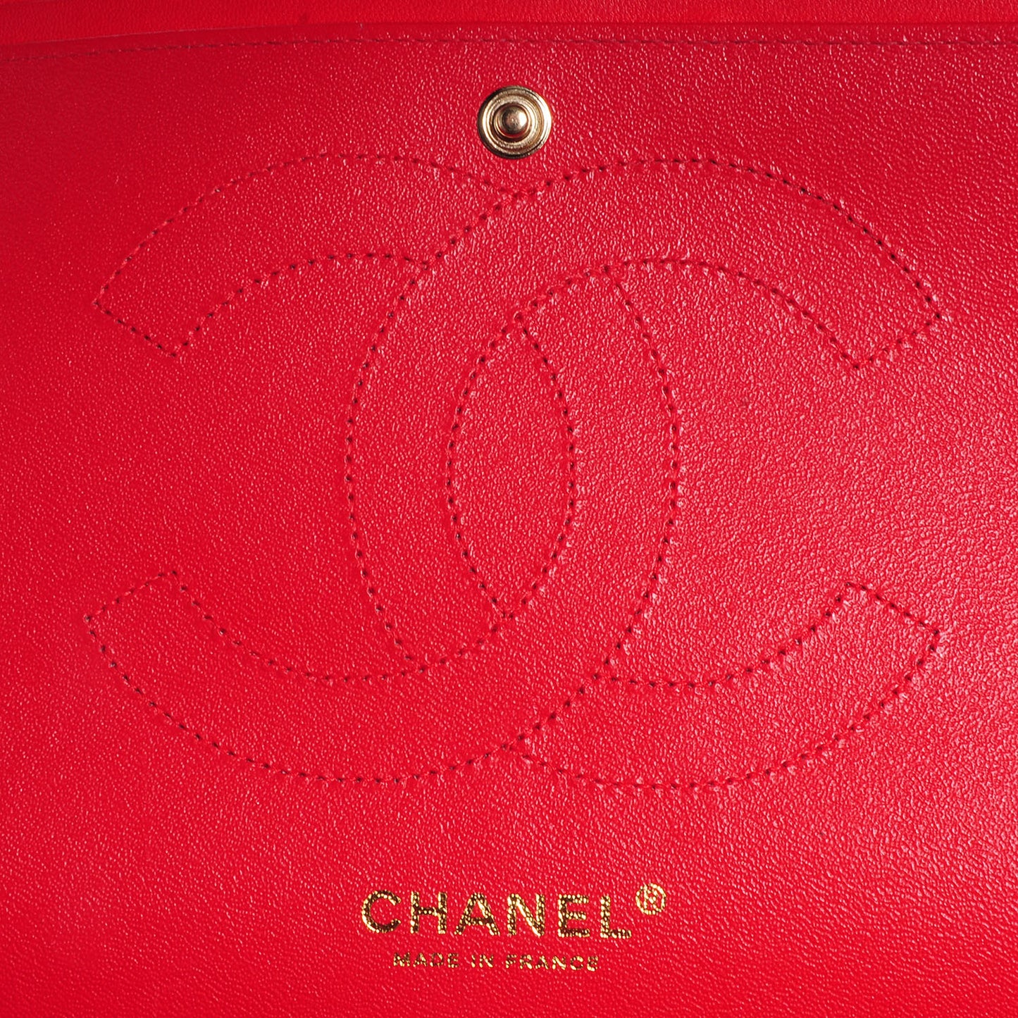 Lambskin Jumbo Double Flap Red