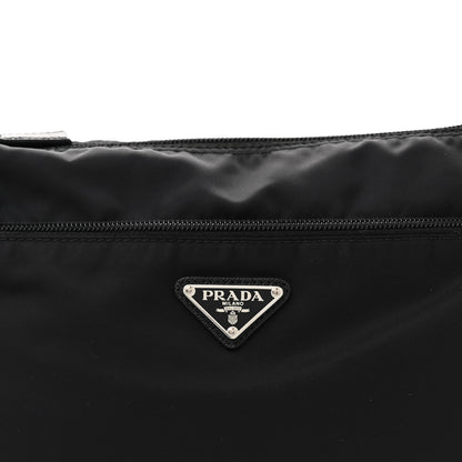 Prada Re-Nylon Vela Saffiano Pocket Double Zip Messenger Bag Black 7 of 12