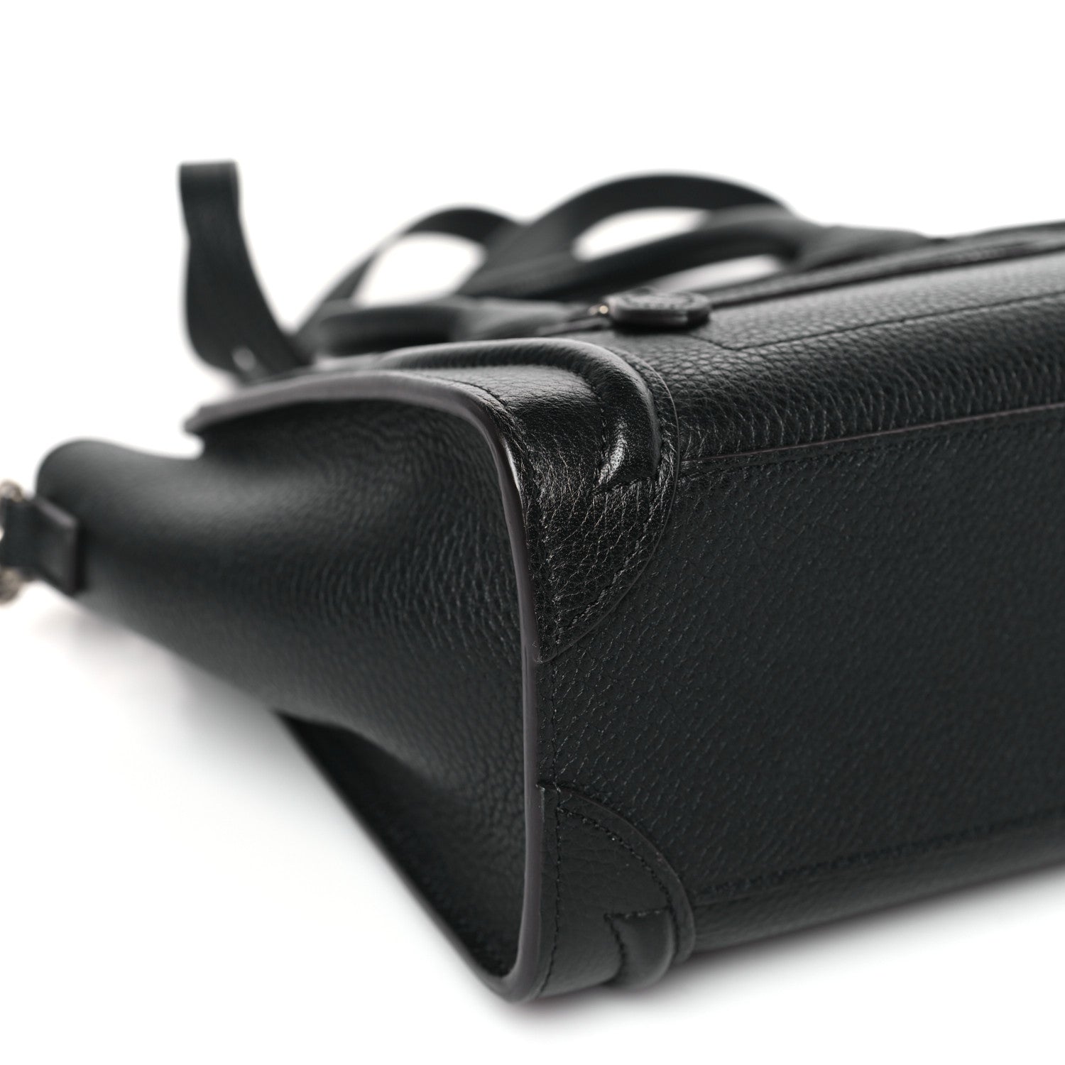 Celine Drummed Calfskin Nano Luggage Black 8 of 9