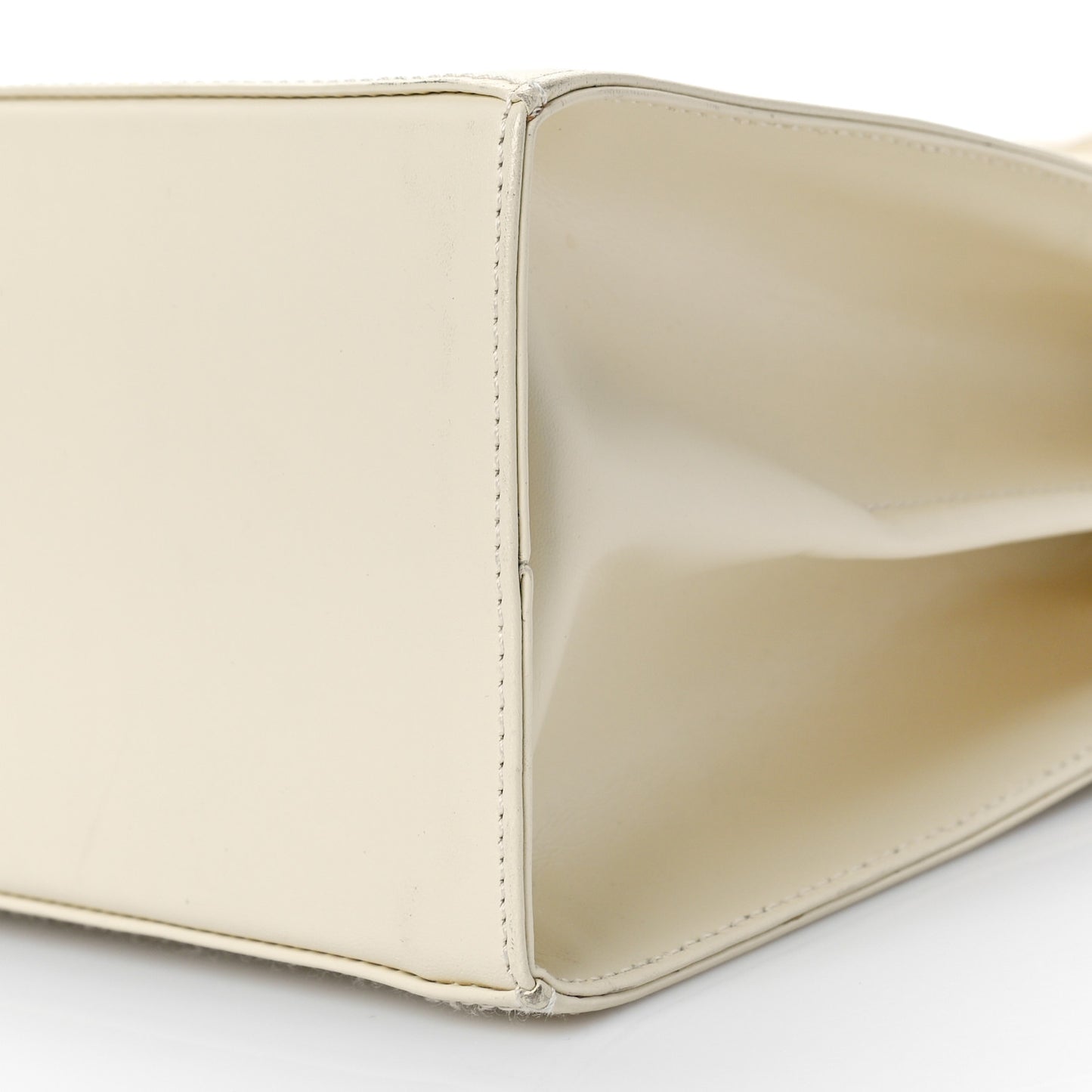 Brushed Off Calfskin Iconic Large Top Handle Bag Magnolia