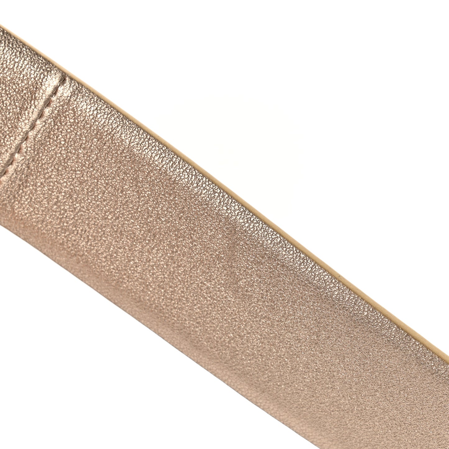 Metallic Calfskin CC Chain Belt 80 32 Gold