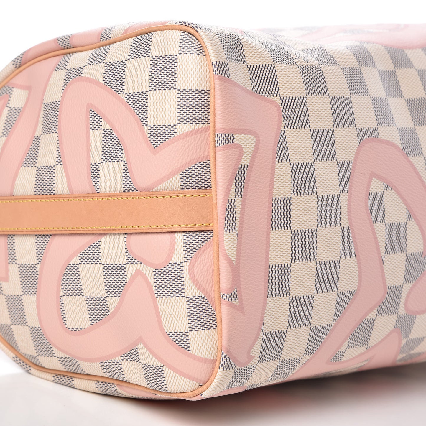 Damier Azur Tahitienne Speedy Bandouliere 30 Rose Ballerine