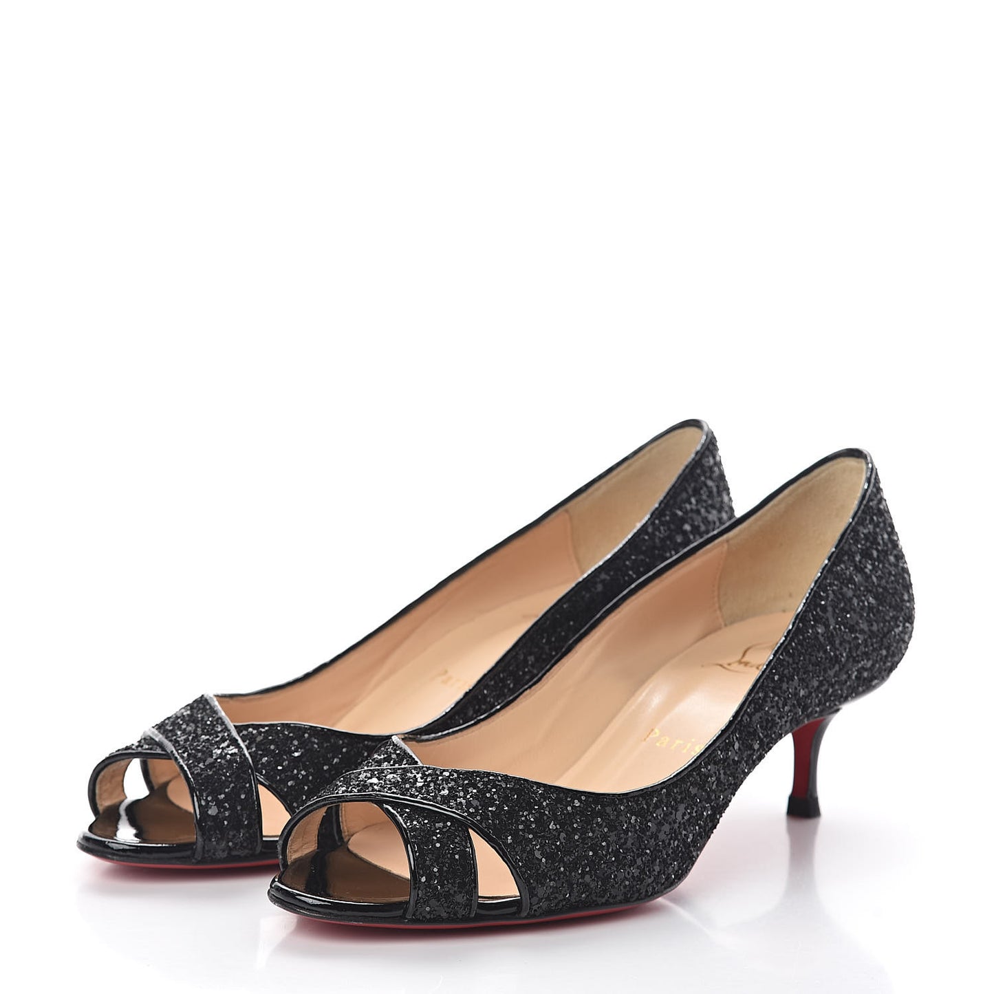 Glitter Nappa Croisette 45 Pumps 37 Black