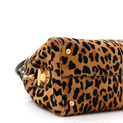 Prada Pony Hair Leopard Print Large Cavallino Miele Moro 9 of 14