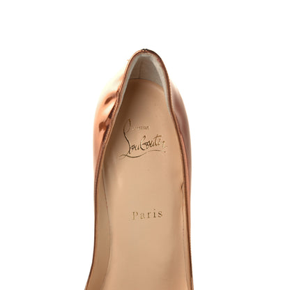 Christian Louboutin Metallic Patent Breche 100 Pumps 39 Cappuccino 9 of 10