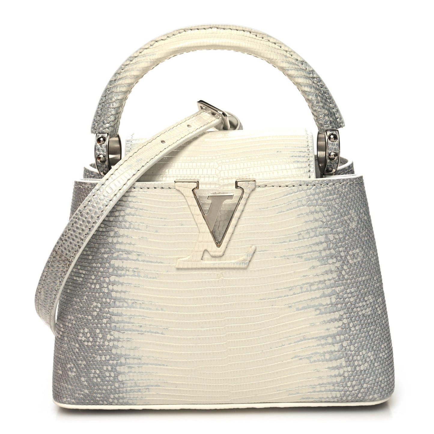 Lizard Capucines Mini White