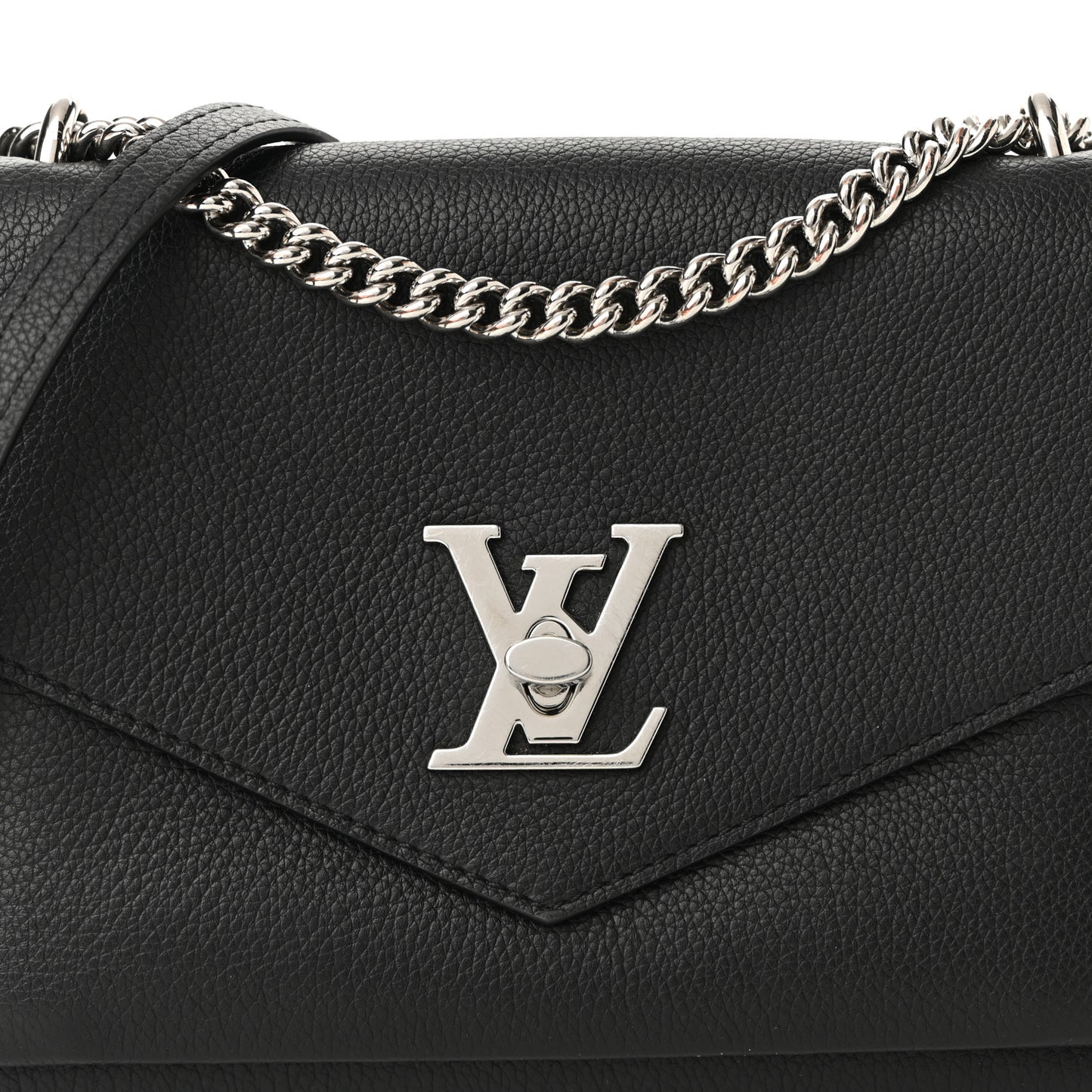 Soft Calfskin My Lockme Chain Bag BB Black