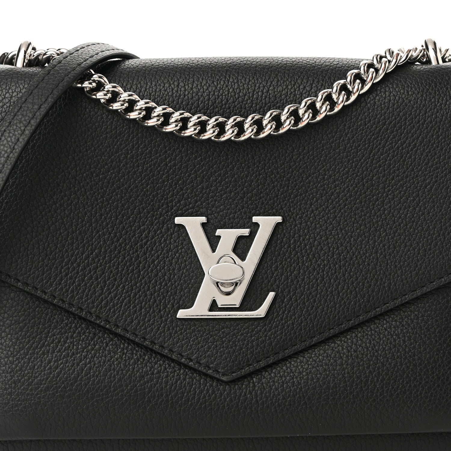 Louis Vuitton Soft Calfskin My Lockme Chain Bag BB Black 7 of 10