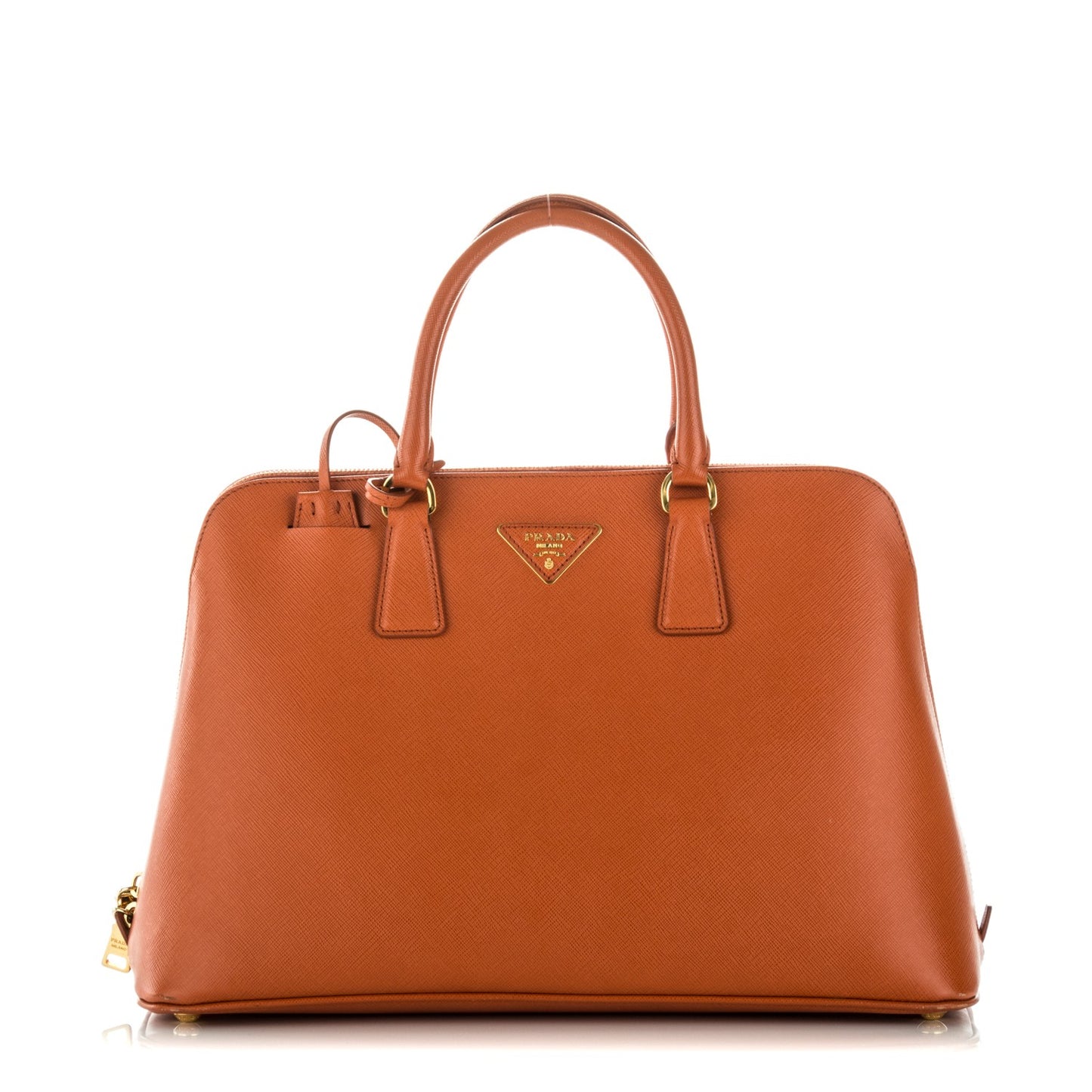 Saffiano Lux Large Promenade Tote Papaya