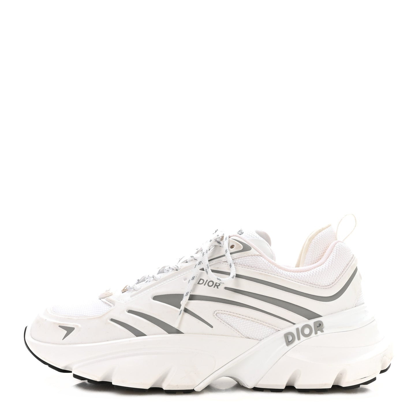 Technical Mesh Calfskin Mens B30 Sneakers 44.5 White Light Grey