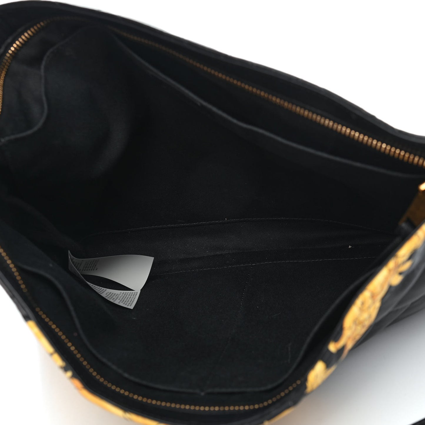 Nappa Printed Barocco Shoulder Bag Black
