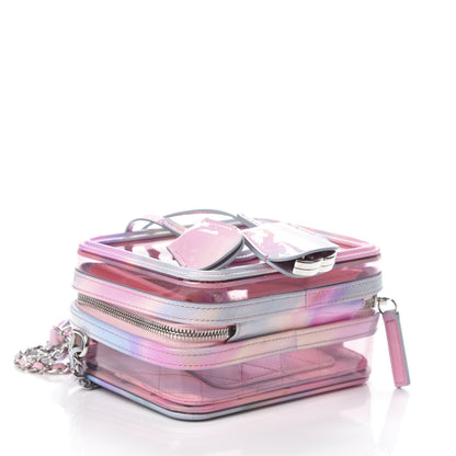Chanel PVC Patent Calfskin Patent Lambskin Small CC Vanity Case Pink 4 of 10