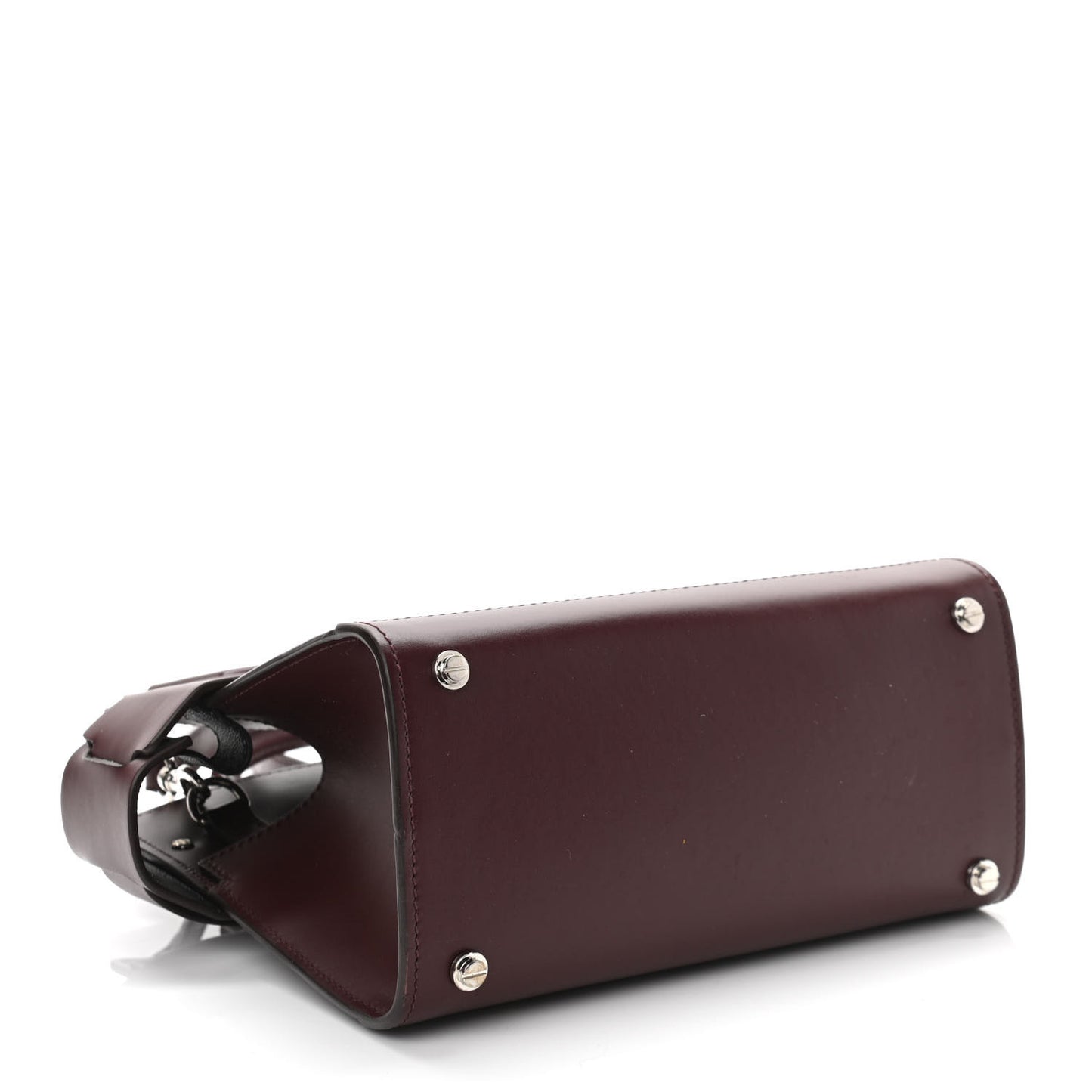 Smooth Calfskin Mini Horizon Satchel Oxblood