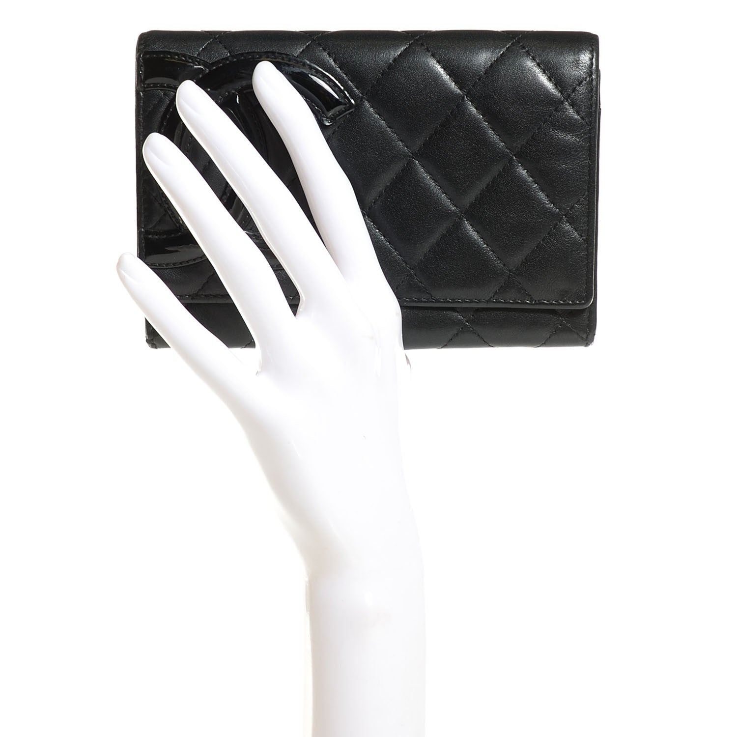 Chanel Calfskin Quilted Cambon Flap Wallet Black 2 of 8