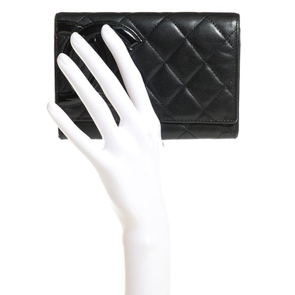 Chanel Calfskin Quilted Cambon Flap Wallet Black 2 of 8