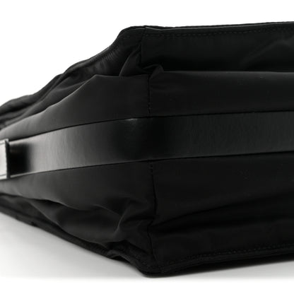 Prada Re-Nylon Vitello Padded Large Traveler Flap Shoulder Bag Black 8 of 10