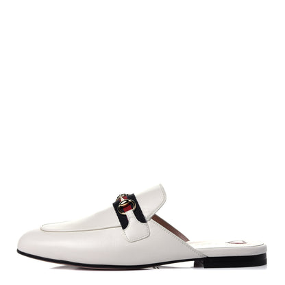 Gucci Malaga Kid Web Womens Princetown Slippers 38.5 Mystic White 1 of 12