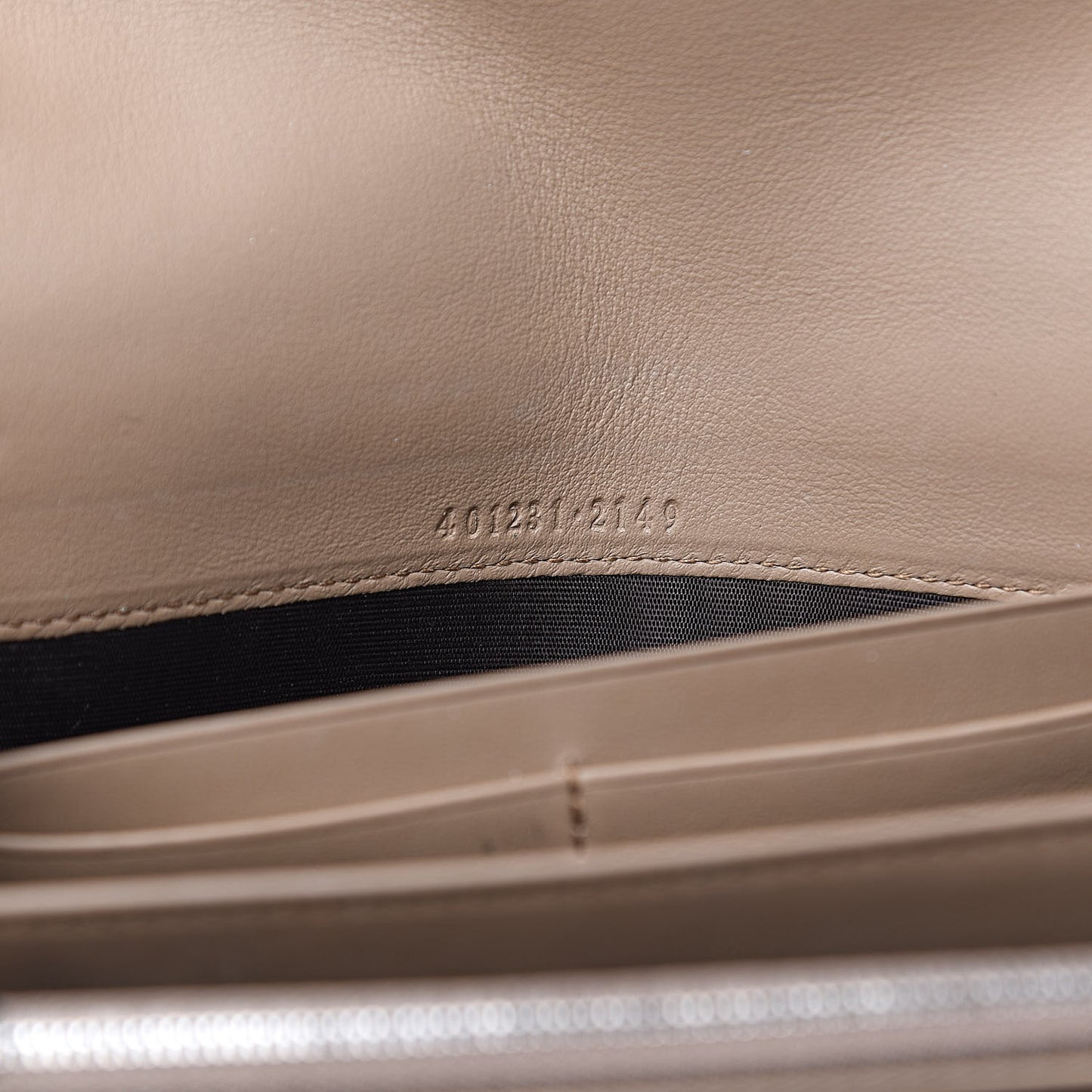 GG Supreme Monogram Mini Dionysus Chain Wallet Beige Taupe