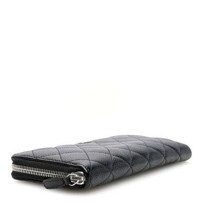Chanel Caviar Quilted Large Gusset Zip Around Wallet Black 4 of 9