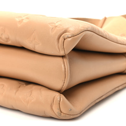 Louis Vuitton Lambskin Embossed Monogram Coussin MM Taupe 10 of 11