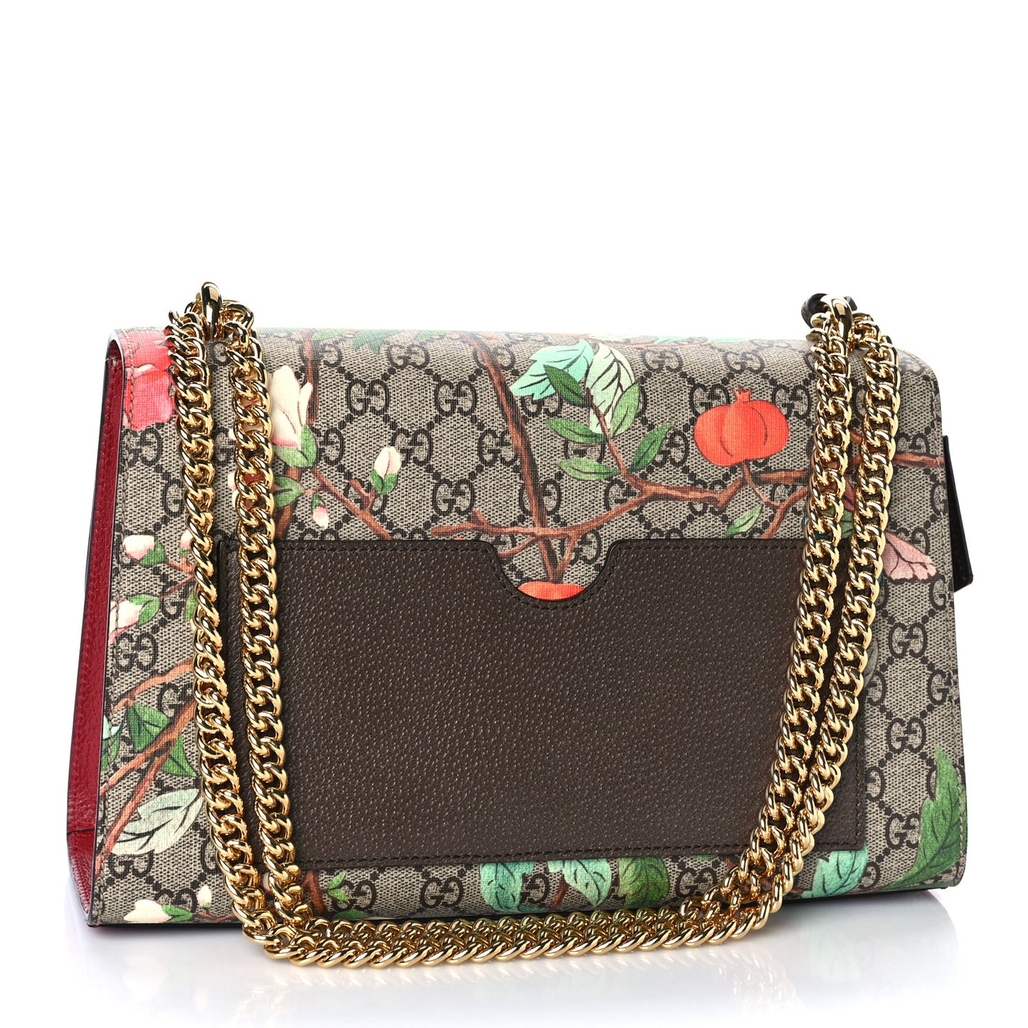 GG Supreme Monogram Tian Medium Padlock Shoulder Bag Beige Multicolor New Acero