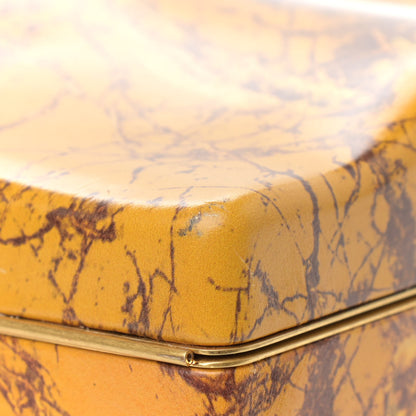 Bottega Veneta Spazzolato Calfskin Chain Clutch Gold Marble 11 of 11