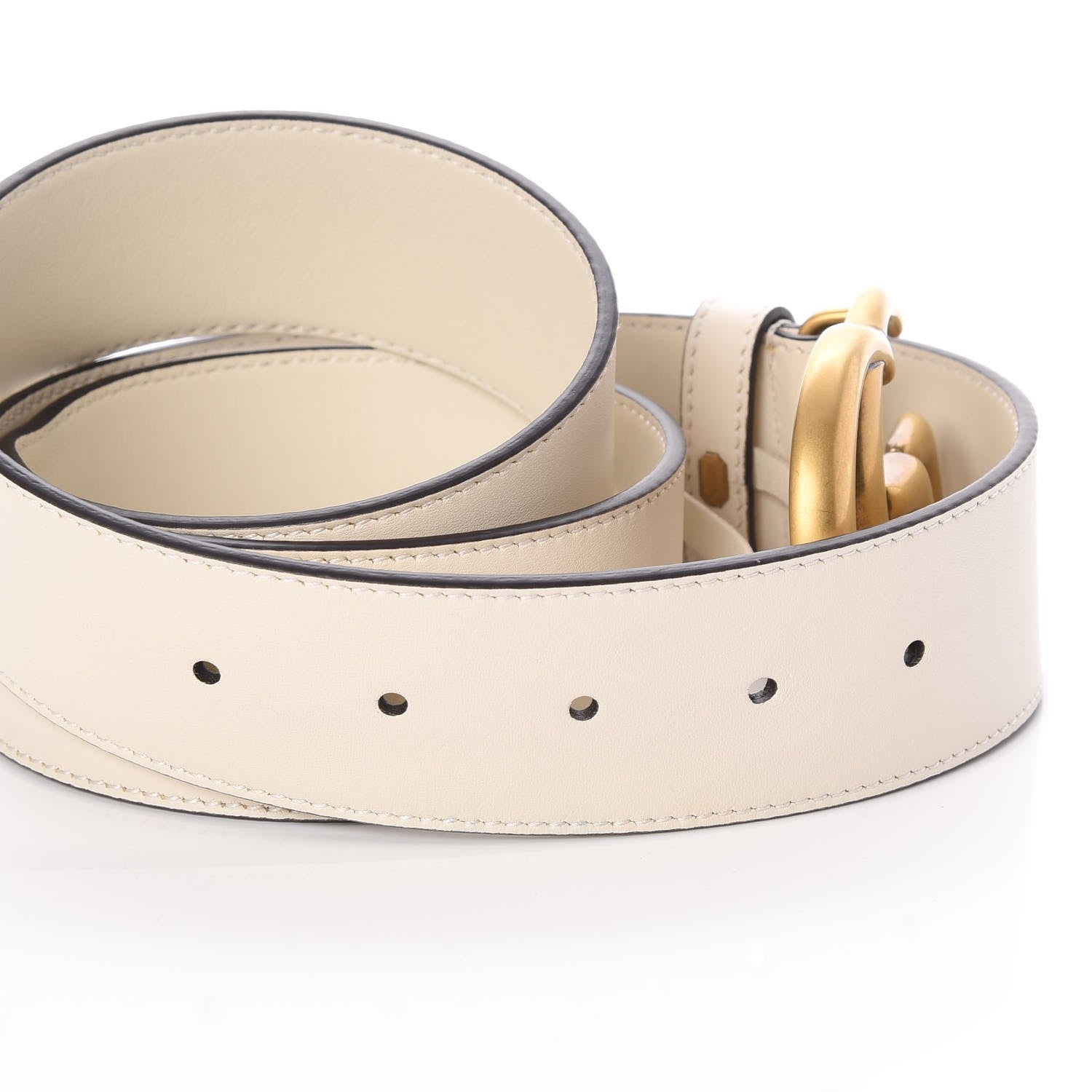 Gucci Calfskin Double G 40mm Belt 90 36 Mystic White 4 of 8