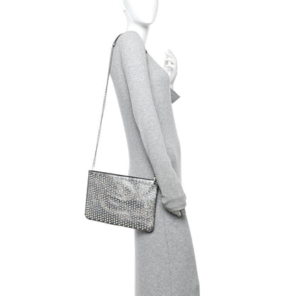 Christian Louboutin Nappa Mica Studded Loubiclutch Silver 2 of 10