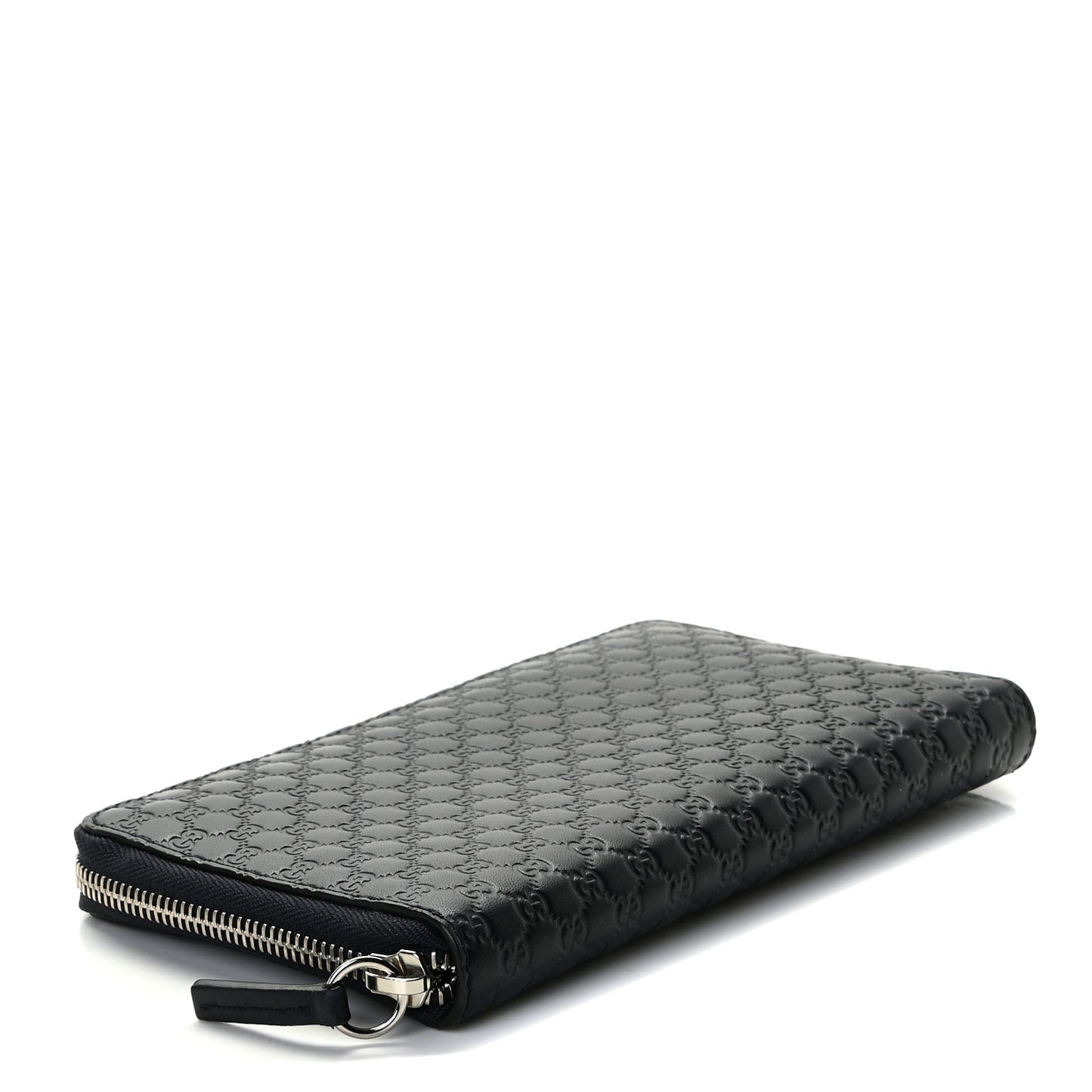 Microguccissima Large Zip Around Organizer Wallet Blue