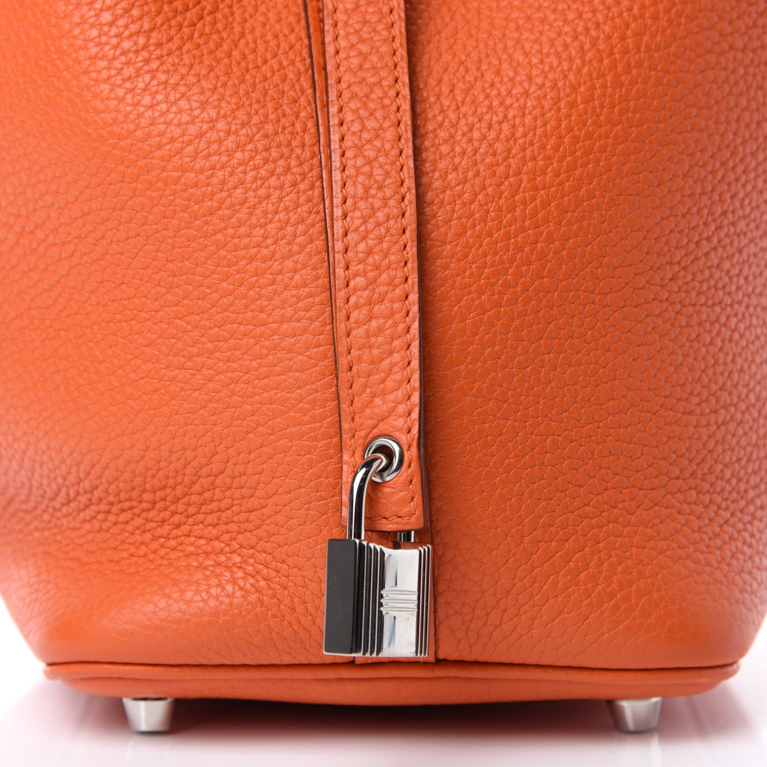 Hermes Taurillon Clemence Picotin Lock 18 PM Orange 10 of 11