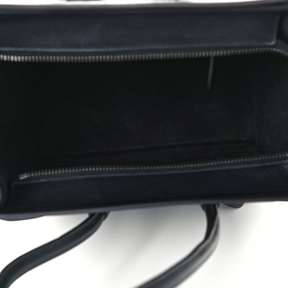 Celine Drummed Calfskin Micro Luggage Black 5 of 10