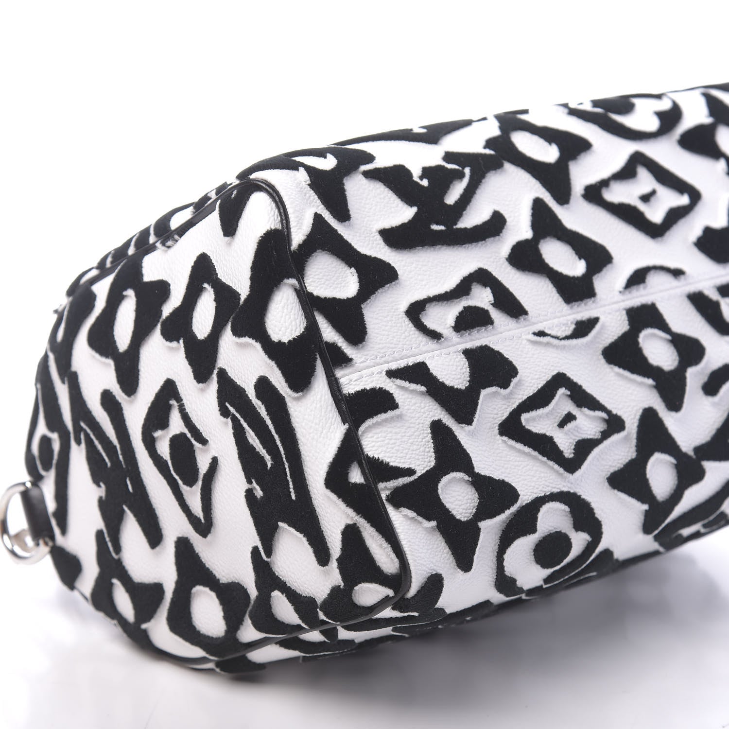Louis Vuitton X UF Tufted Monogram Speedy Bandouliere 25 White Black 9 of 12