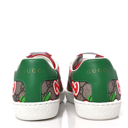 Gucci GG Supreme Monogram Apple Womens Ace Sneakers 35 Red 5 of 9
