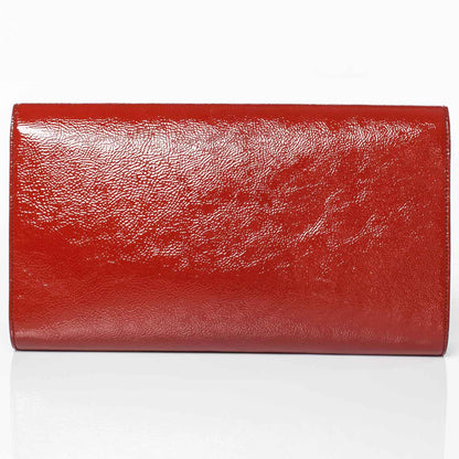 Saint Laurent Patent Belle de Jour Clutch Burnt Orange 3 of 9
