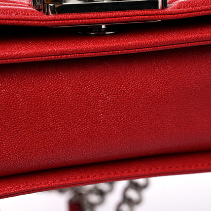 Chanel Caviar Quilted Small Boy Flap Dark Red 14 of 16