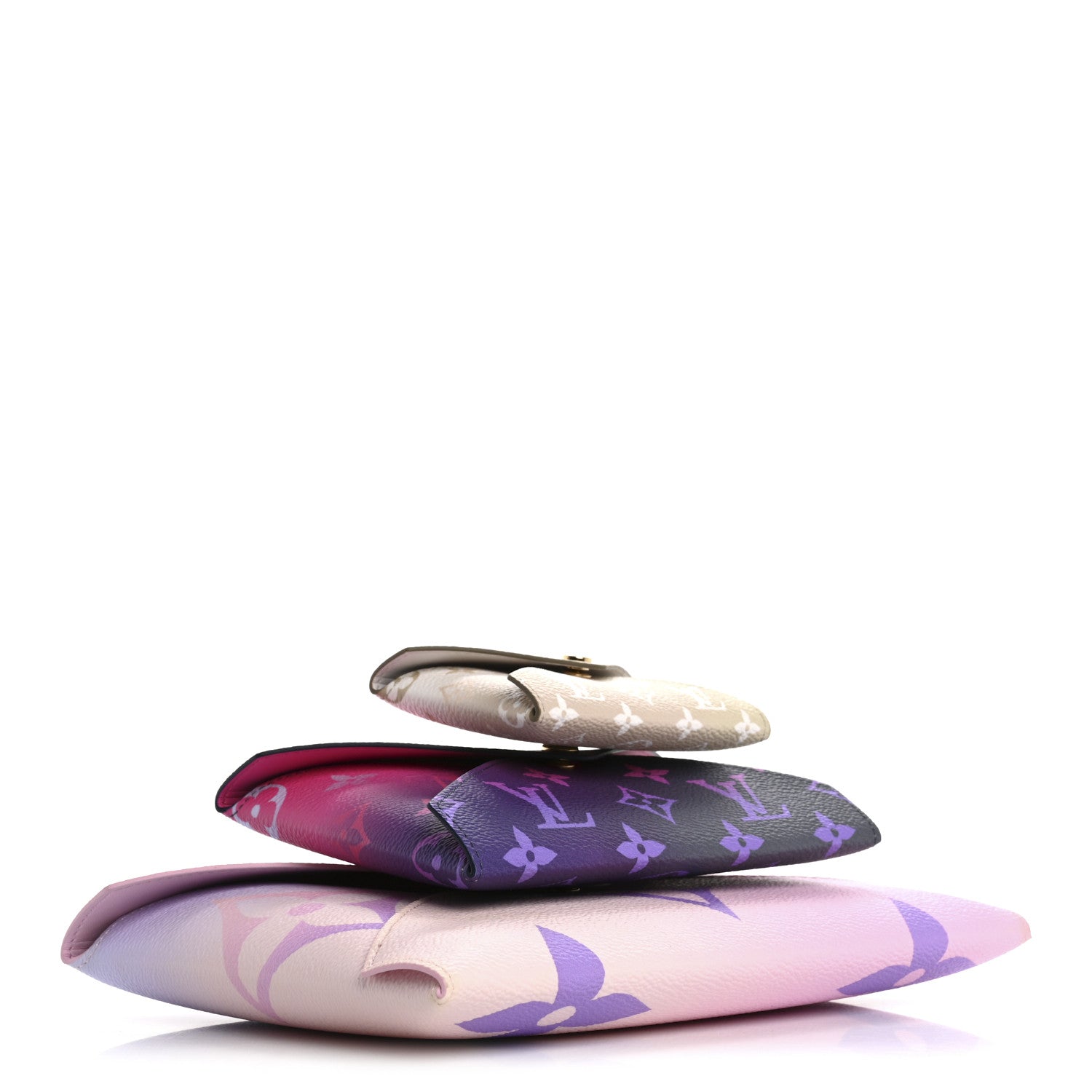 Louis Vuitton Monogram Giant Spring in the City Kirigami Pochette Set Sunrise Pastel Midnight Fuchsia Sunset Kaki 4 of 11
