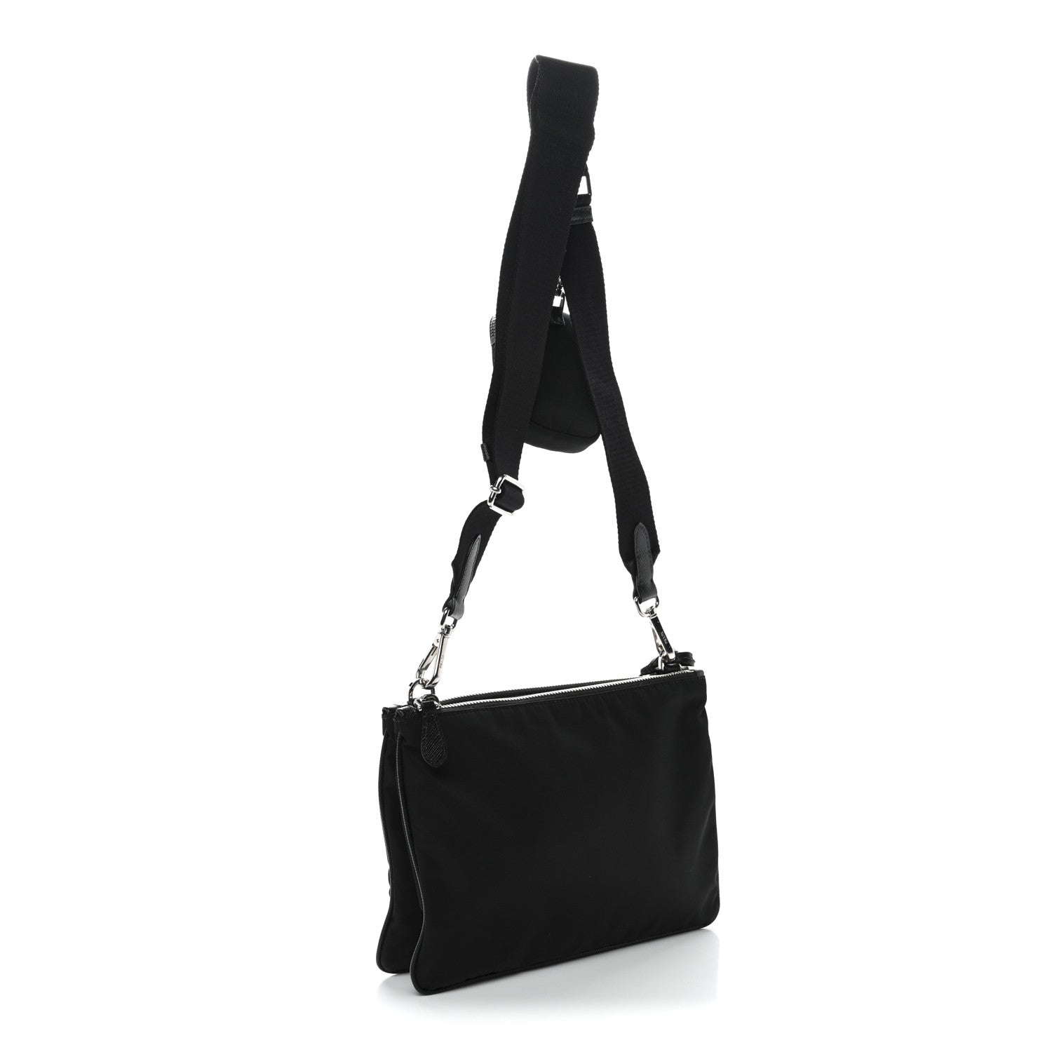 Prada Re-Nylon Saffiano Re-Edition 2000 Double Zip Crossbody Bag