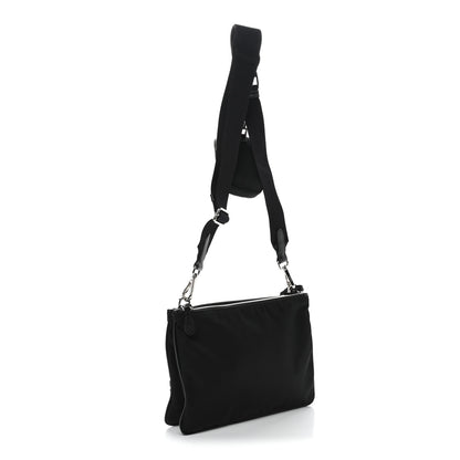 Prada Re-Nylon Saffiano Re-Edition 2000 Double Zip Crossbody Bag Black 3 of 13