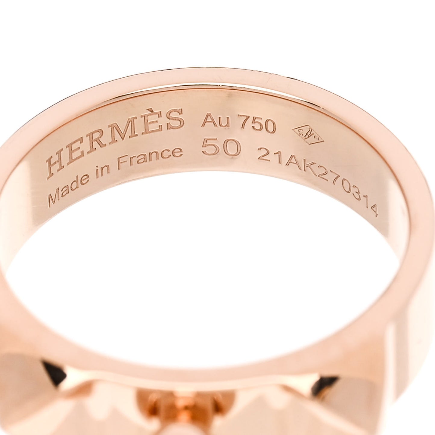 18K Rose Gold PM Collier De Chien Ring 50 5.25