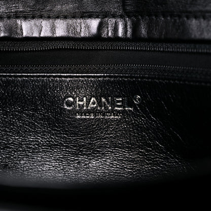 Chanel Metallic Aged Calfskin Quilted Reissue 2.55 Accordion Flap Black 13 of 20