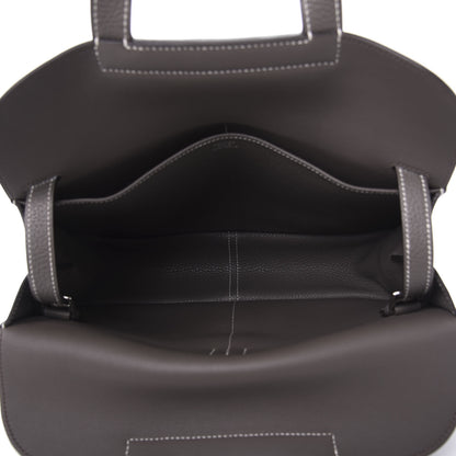 Hermes Taurillon Clemence Halzan 31 GM Etain 6 of 12