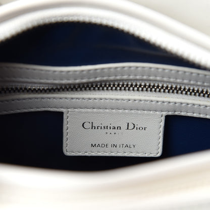 Christian Dior Lambskin Embroidered Sequin Medium Flower Lady Dior Off White 11 of 13