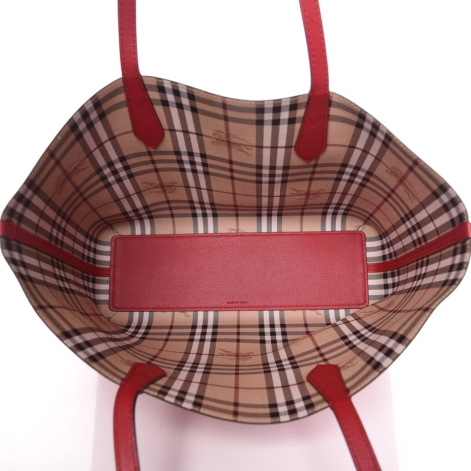 Burberry Haymarket Check Medium Reversible Tote Red 9 of 18