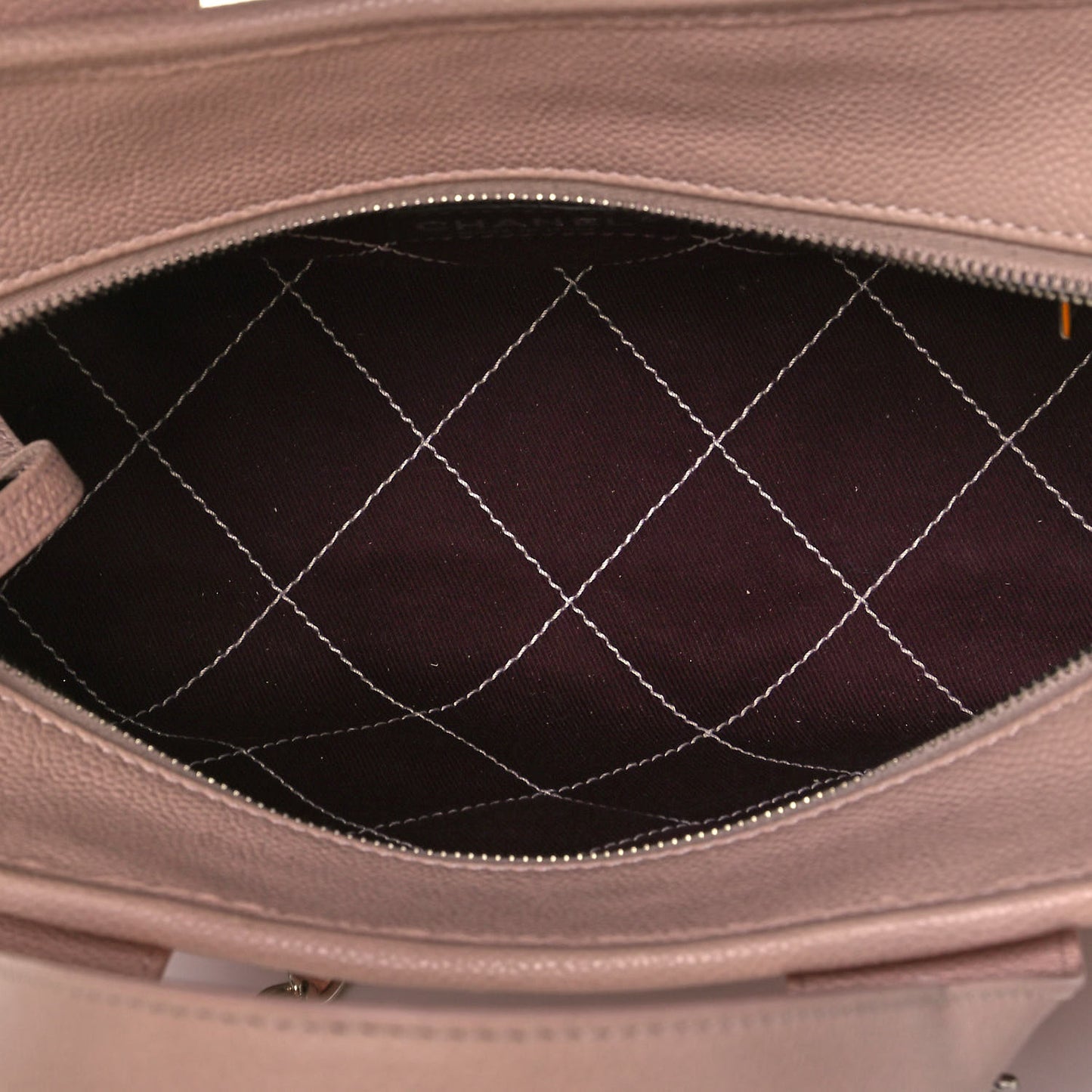 Caviar Quilted Small Deauville Bowling Bag Light Pink