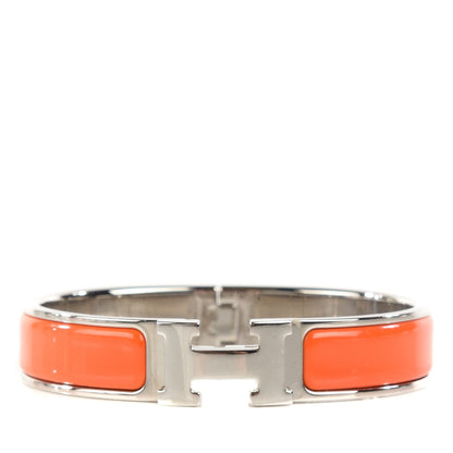 Hermes Enamel Narrow Clic Clac H Bracelet PM Orange 1 of 4