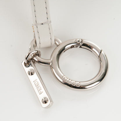 Fendi Fox Fur Shiny Nappa Bi-Color J ABCharm Bag Charm White Blue 3 of 4