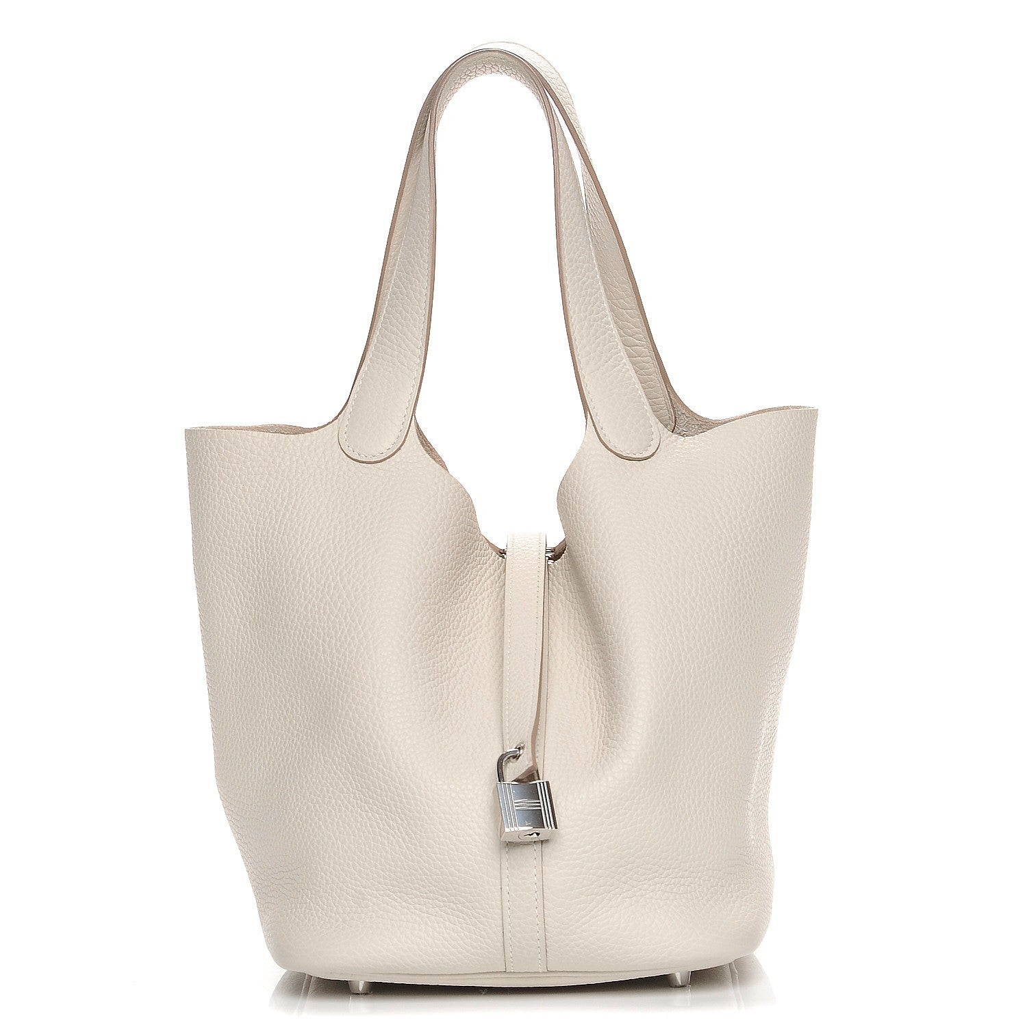 Hermes Taurillon Clemence Picotin Lock 22 MM Craie 1 of 7